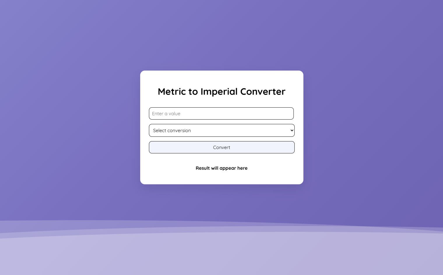 Screenshot of the project